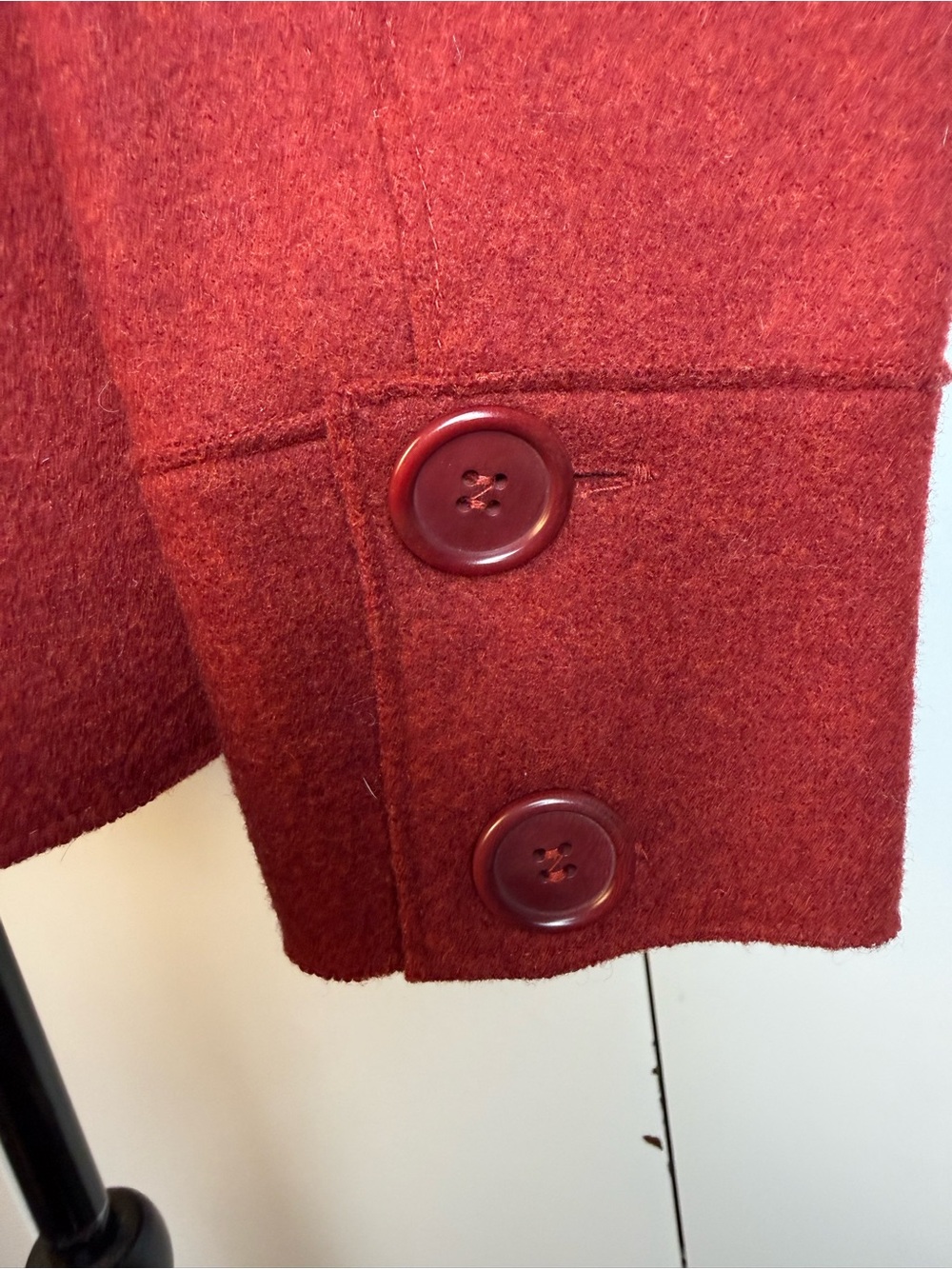 Jones New York Sport Classic Women's Red Wool Blend Button Jacket small - Picture 7 of 8